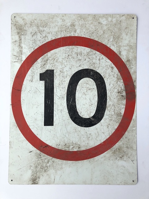 SIGN, Road Sign - 10km Speed - Metal